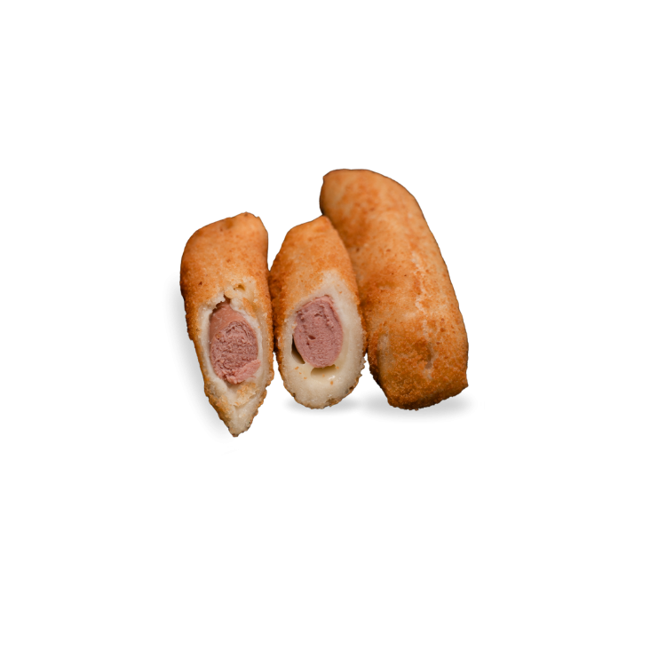 Rolinhos de Salsicha com Queijo Grandes (80g) Rolinhos de Salsicha com Queijo Grandes (80g)
