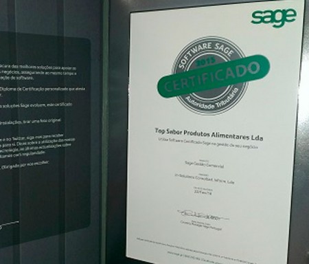 Top Sabor utiliza software certificado Sage na gestão do seu negócio
